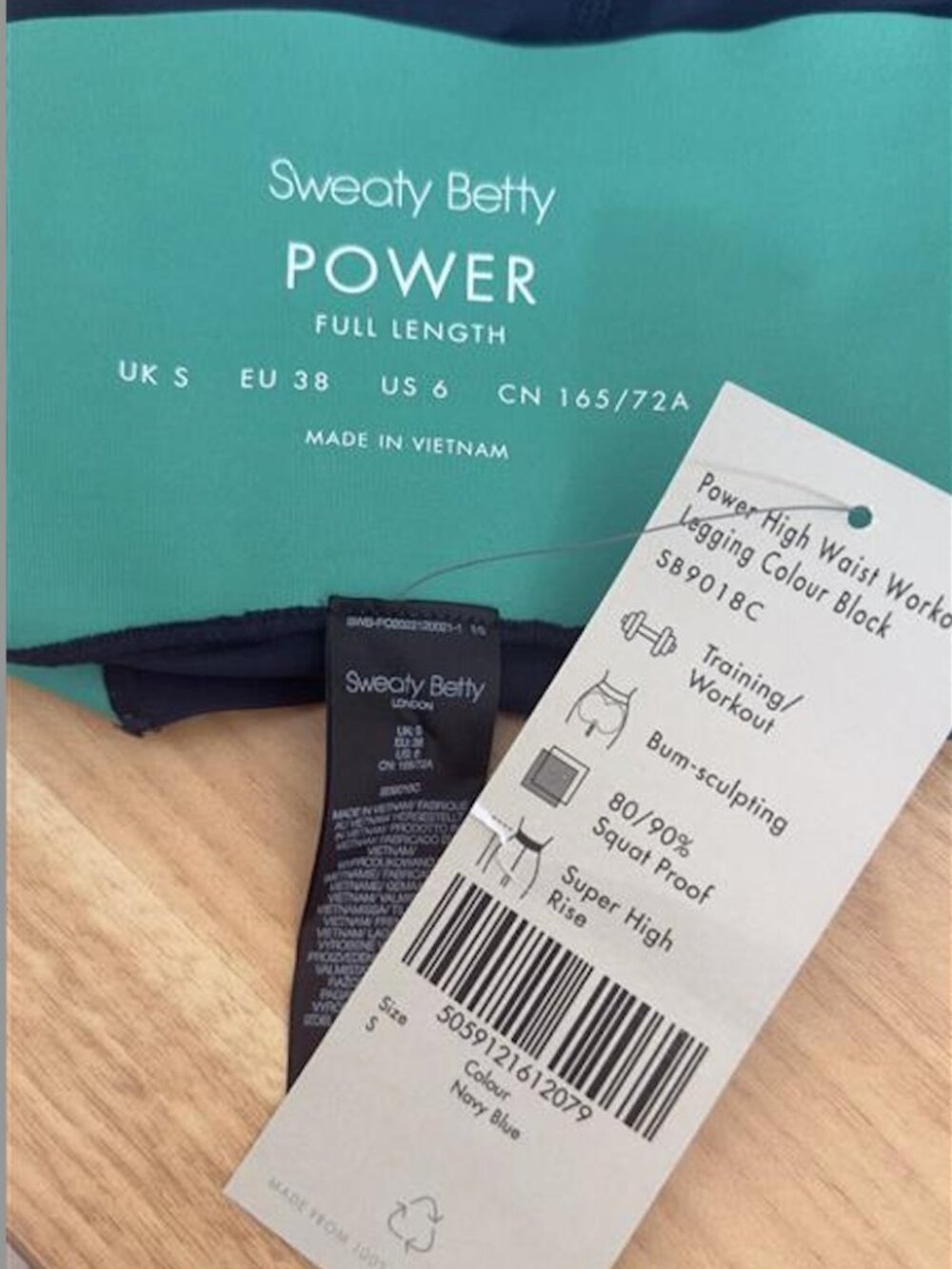 Sweaty Betty Power High Waist Full Length Leggings - Size Small - Picture 7 of 7